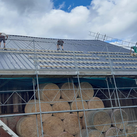 Solaranlage im Bau