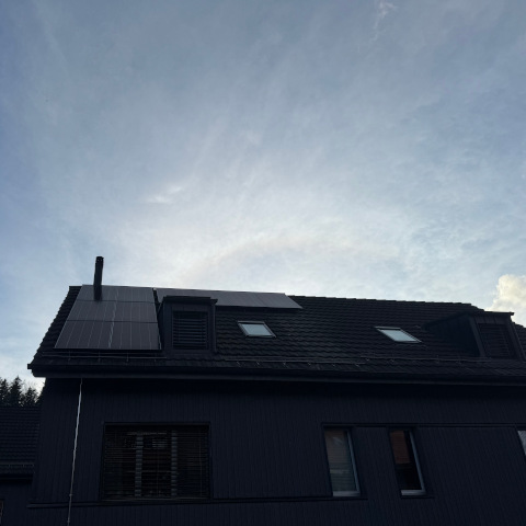 Solaranlage nach der demonitage der 4 Module