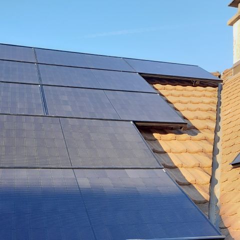 Solardach Arbeiten