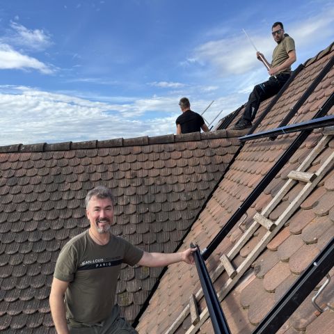 Solardach Arbeiten