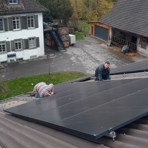 Solardach Arbeiten