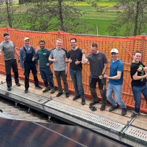 Teil der Solarcrew